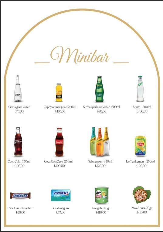 Han 1772 Hotel Istanboel Buitenkant foto Soft drinks menu